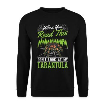 Tarentule Cadeau Araignée Tarentule - Sweat-shirt Unisexe - noir - Devant - Alina (178cm) & Michal (187cm)