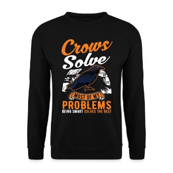 Crow Raven Crow Crow Husbandry Crow Breeder - Unisex Sweatshirt - black - Front - Alina (178cm) & Michal (187cm)