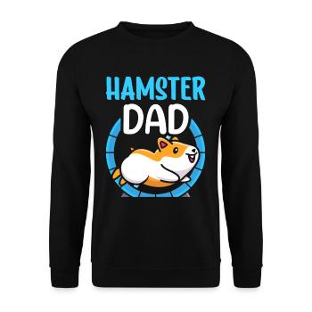 Hamster Papa Cute Pet Owner - Unisex Sweatshirt - black - Front - Alina (178cm) & Michal (187cm)