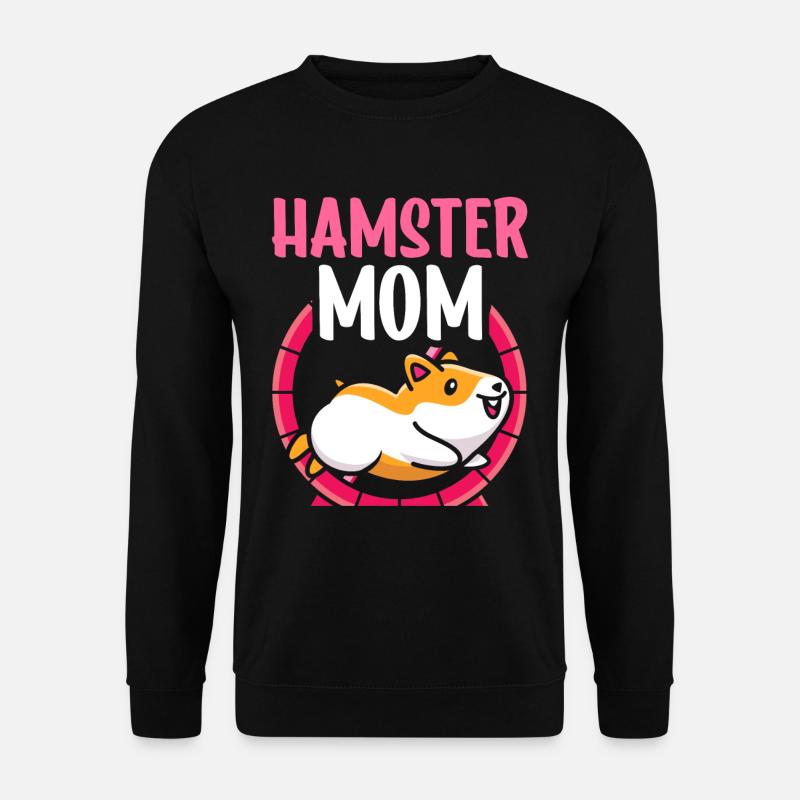 Hamster Maman Propriétaire d’animal mignon - Sweat-shirt Unisexe - noir