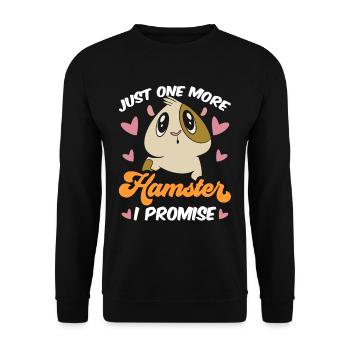 Nur Noch Ein Hamster Versprochen Besitzer Haustier - Unisex Pullover - Schwarz - Vorne - Alina (178cm) & Michal (187cm)