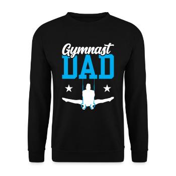 Turner Vater Gymnast Turnen Gymnastik Liebhaber - Unisex Pullover - Schwarz - Vorne - Alina (178cm) & Michal (187cm)