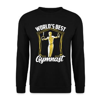 Der Beste Turner Der Welt Gymnast Gymnastik - Unisex Pullover - Schwarz - Vorne - Alina (178cm) & Michal (187cm)