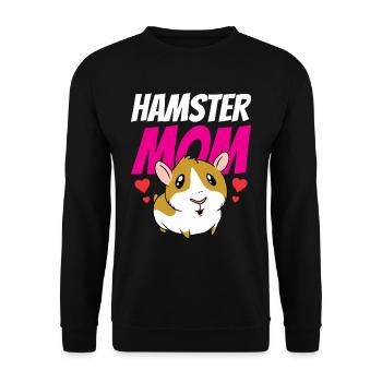 Hamster Mom Owner Pet Sweet - Unisex Sweatshirt - black - Front - Alina (178cm) & Michal (187cm)