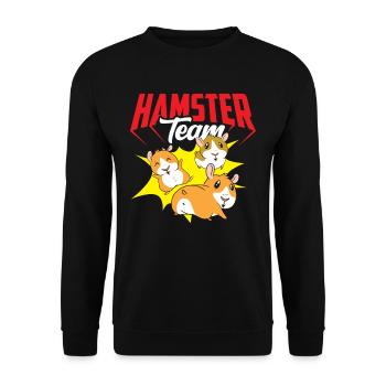 Hamster Team Mignon propriétaire animal de compagnie - Sweat-shirt Unisexe - noir - Devant - Alina (178cm) & Michal (187cm)