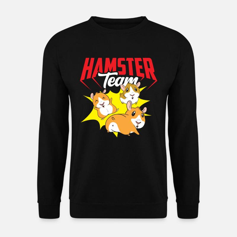 Hamster Team Cute Owner Pet - Unisex Sweatshirt - black