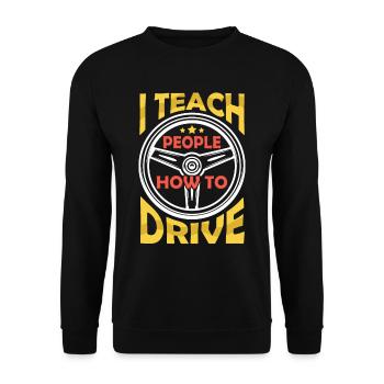 J’enseigne aux gens des instructeurs de conduite - Sweat-shirt Unisexe - noir - Devant - Alina (178cm) & Michal (187cm)