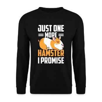 Nur Noch Ein Hamster Versprochen Haustier Besitzer - Unisex Pullover - Schwarz - Vorne - Alina (178cm) & Michal (187cm)