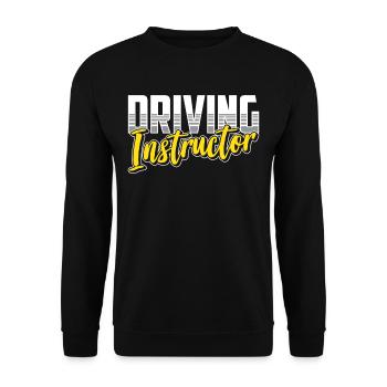 Driving instructor Learner driving school driving lesson - Unisex Sweatshirt - black - Front - Alina (178cm) & Michal (187cm)