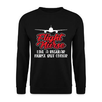 Flight nurse Flight physician Flight physician profession - Unisex Sweatshirt - black - Front - Alina (178cm) & Michal (187cm)