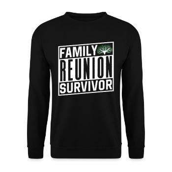 Überlebender Eines Familientreffens Team Familie - Unisex Pullover - Schwarz - Vorne - Alina (178cm) & Michal (187cm)