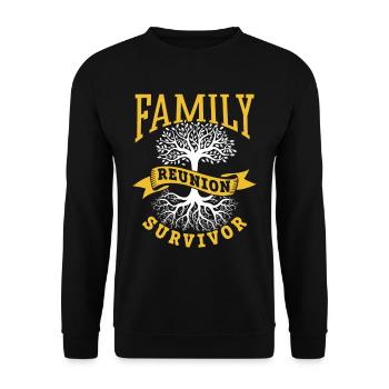 Survivant d’une réunion de famille Équipe familiale - Sweat-shirt Unisexe - noir - Devant - Alina (178cm) & Michal (187cm)