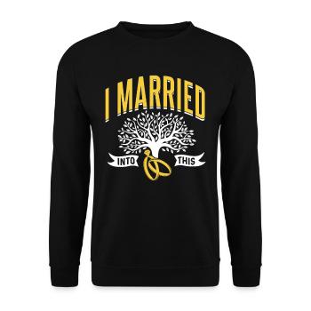 Je me suis marié à cette réunion de famille - Sweat-shirt Unisexe - noir - Devant - Alina (178cm) & Michal (187cm)