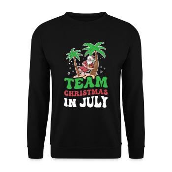 L’équipe Weihnachten Im Juli Santa Christmas en juillet - Sweat-shirt Unisexe - noir - Devant - Alina (178cm) & Michal (187cm)