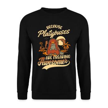 Ornithorynque Cadeau Ornithorynque - Sweat-shirt Unisexe - noir - Devant - Alina (178cm) & Michal (187cm)