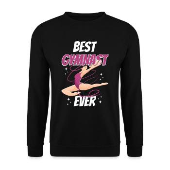 Bester Turner Aller Zeiten Gymnast Gymnastik - Unisex Pullover - Schwarz - Vorne - Alina (178cm) & Michal (187cm)