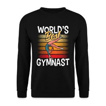 Der Beste Turner Der Welt Gymnast Gymnastik - Unisex Pullover - Schwarz - Vorne - Alina (178cm) & Michal (187cm)