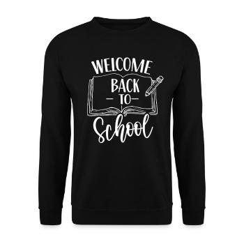 Welcome back to school Teachers Back to school - Unisex Sweatshirt - black - Front - Alina (178cm) & Michal (187cm)