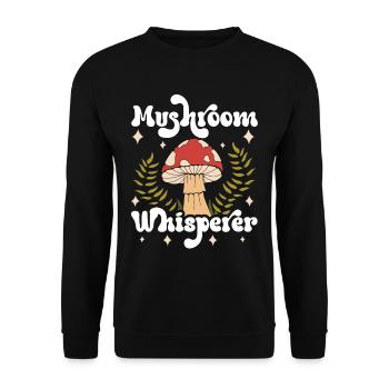Mushroom Whisperer Mushroom Mushroom Picker - Unisex Sweatshirt - black - Front - Alina (178cm) & Michal (187cm)