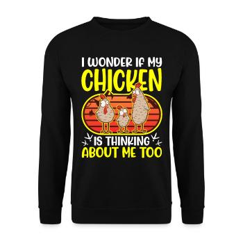 Poulets Élevage de poulets Éleveur de poulets Éleveur - Sweat-shirt Unisexe - noir - Devant - Alina (178cm) & Michal (187cm)