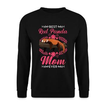 Roter Panda Mama Red Panda Mom - Sweat-shirt Unisexe - noir - Devant - Alina (178cm) & Michal (187cm)