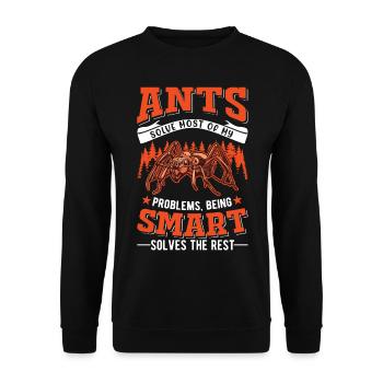 Ameisen Ameisenfarm Ameisenhaufen Feuerameisen - Unisex Pullover - Schwarz - Vorne - Alina (178cm) & Michal (187cm)