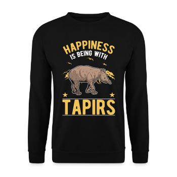 Tapir Luck Lowland Tapir Tapirdae Tapir - Unisex Sweatshirt - black - Front - Alina (178cm) & Michal (187cm)