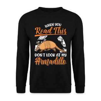 Armadillo Gift Armadillo - Unisex Sweatshirt - black - Front - Alina (178cm) & Michal (187cm)