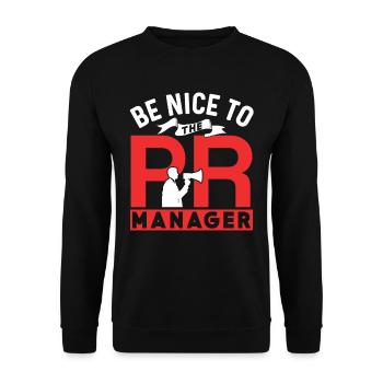 Seien Sie Nett Zu Dem Pr Manager Beruf Job - Unisex Pullover - Schwarz - Vorne - Alina (178cm) & Michal (187cm)