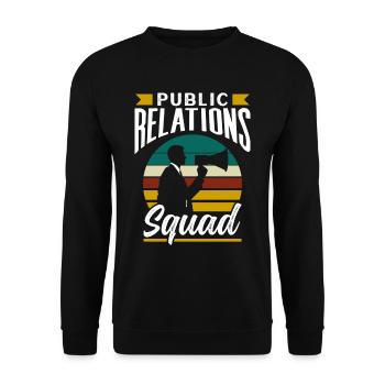Public Relations Team PR Öffentlichkeitsarbeit - Unisex Sweatshirt - black - Front - Alina (178cm) & Michal (187cm)