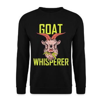 Goats Whisperer Goat Whisperer Goat Animal - Unisex Sweatshirt - black - Front - Alina (178cm) & Michal (187cm)