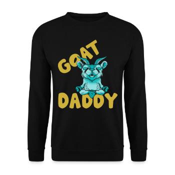 Goats Papa Animal Lovers Domestic Goat Goat - Unisex Sweatshirt - black - Front - Alina (178cm) & Michal (187cm)