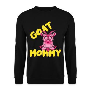 Goats Mama Goat Animal Domestic Goat Lovers - Unisex Sweatshirt - black - Front - Alina (178cm) & Michal (187cm)