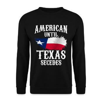 Amerikaner Bis Zur Abspaltung Von Texas Texaner - Unisex Pullover - Schwarz - Vorne - Alina (178cm) & Michal (187cm)
