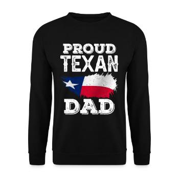 Proud Texas Father Texan Pride Texas - Unisex Sweatshirt - black - Front - Alina (178cm) & Michal (187cm)