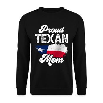 Fière mère texane Texas Texas Texan - Sweat-shirt Unisexe - noir - Devant - Alina (178cm) & Michal (187cm)
