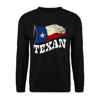 Texan Sayings Texas Pride - Unisex Sweatshirt - black - Front - Alina (178cm) & Michal (187cm)