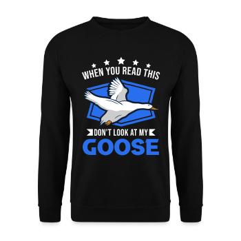Oies Cadeau Goose Lovers Goose Éleveurs d’oies - Sweat-shirt Unisexe - noir - Devant - Alina (178cm) & Michal (187cm)