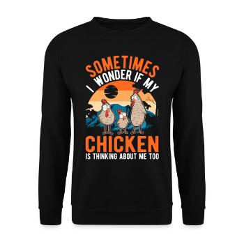 Chickens Chicken Breeding Chicken Farmer Farmer - Unisex Sweatshirt - black - Front - Alina (178cm) & Michal (187cm)