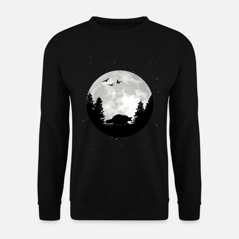 Schnabeltier Mond - Unisex Pullover - Schwarz