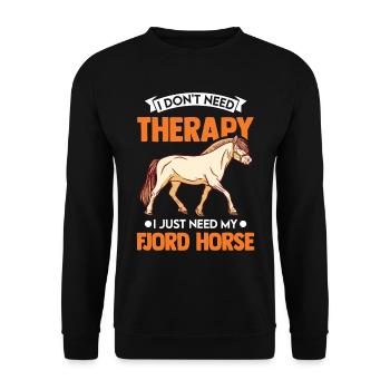 Fjord Horse Therapy Cheval norvégien Cheval de fjord - Sweat-shirt Unisexe - noir - Devant - Alina (178cm) & Michal (187cm)
