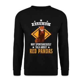 Peut parler spontanément des pandas roux - Sweat-shirt Unisexe - noir - Devant - Alina (178cm) & Michal (187cm)