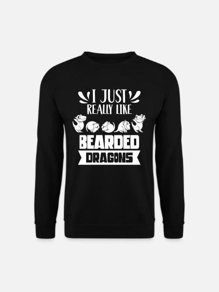 Ich Mag Bartagamen Einfach Sehr Bearded Dragon - Unisex Pullover - Schwarz