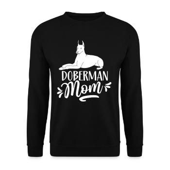 Doberman Mama Girls Chiens Dobermans Doberman - Sweat-shirt Unisexe - noir - Devant - Alina (178cm) & Michal (187cm)