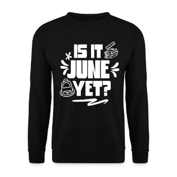 C’est déjà juin Rentrée Rentrée Rentrée - Sweat-shirt Unisexe - noir - Devant - Alina (178cm) & Michal (187cm)