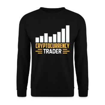 Cryptocurrency Trader Crypto Trader Crypto - Unisex Sweatshirt - black - Front - Alina (178cm) & Michal (187cm)