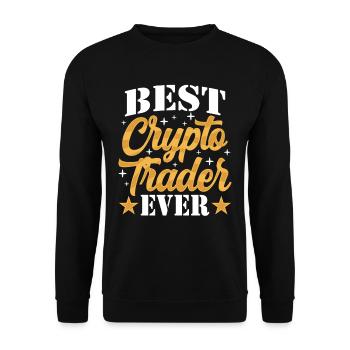 Bester Krypto Trader Aller Zeiten Crypto Traden - Unisex Pullover - Schwarz - Vorne - Alina (178cm) & Michal (187cm)