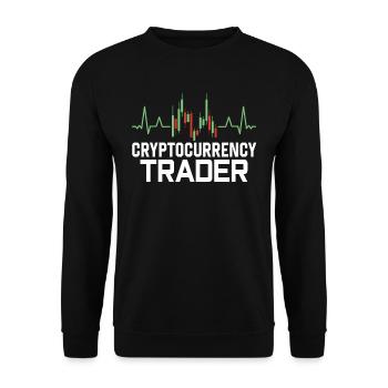 Cryptocurrency Trader Crypto Crypto Trader - Unisex Sweatshirt - black - Front - Alina (178cm) & Michal (187cm)
