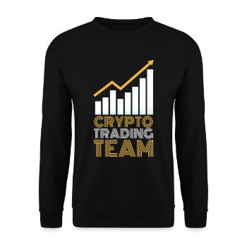 Crypto Trading Team Trader Crypto Trade - Unisex Sweatshirt - black - Front - Alina (178cm) & Michal (187cm)