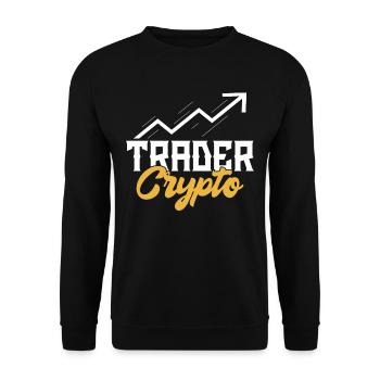 Trader Krypto Traden Crypto Trading - Unisex Pullover - Schwarz - Vorne - Alina (178cm) & Michal (187cm)